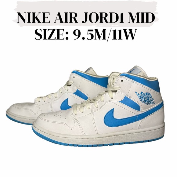 Size 9.5M 11W - Air Jordan 1 Mid University Blue main image 8
